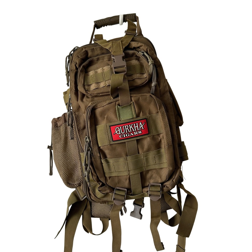 Gurkha Cigars Tactical Backpack Coyote Tan MOLLE K. Hansotia & Co Rugged Bag